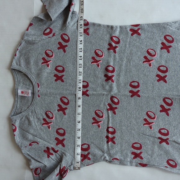 Two Piece Pajama Pant Set XO Hugs & Kisses MEDIUM Gray Red - Picture 12 of 16